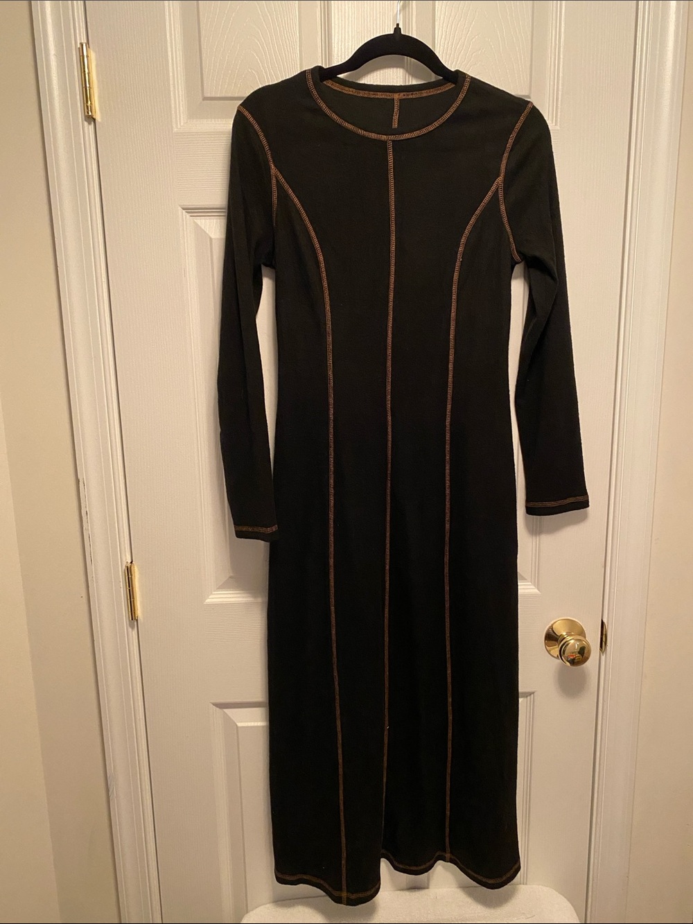 Black Long Sleeve Maxi Dress…size Medium